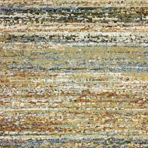 2' X 8' Gold And Slate Abstract Runner Rug